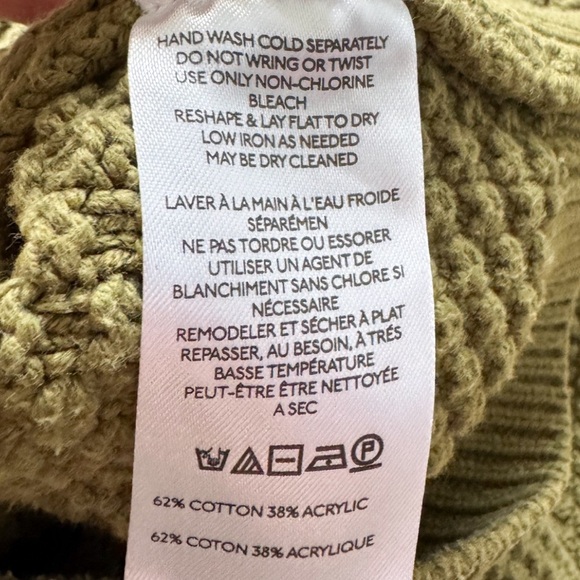 Free People Lila Cardigan Green Textured Knit Button Front (L) - Picture 6 of 14